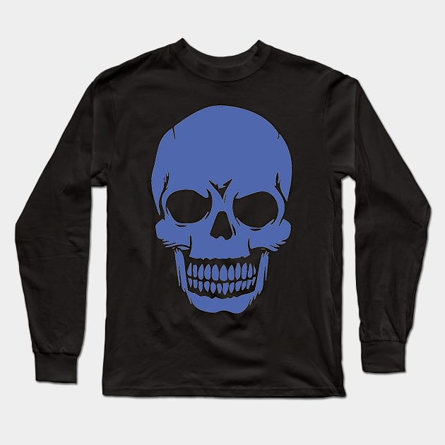 Skull white skull design Long Sleeve T-Shirt by HBfunshirts